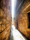 Narrow Side Street in Barcelona