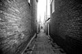 Narrow small empty streets of Amsterdam Royalty Free Stock Photo