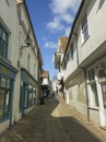 The narrow St Stephens Lane in the centre of Ipswich, Suffolk