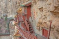 Narrow stairs and passages of the Hanging Temple Royalty Free Stock Photo