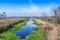 A narrow stream of water in Gulf Shores, Alabama Royalty Free Stock Photo