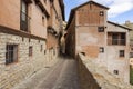A narrow street in Albarracin town Royalty Free Stock Photo