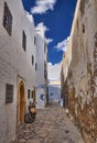 Narrow street of ancient Medina, Hammamet, Tunisia, Mediterranea Royalty Free Stock Photo