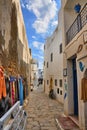 Narrow street of ancient Medina, Hammamet, Tunisia, Mediterranea Royalty Free Stock Photo