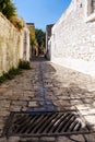 Narrow street in Archanes, Crete, Greece