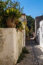 Narrow street in Archanes, Crete, Greece