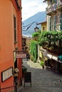 Narrow street in Bellagio on Lake Como - Lecco, Lombardy, Italy