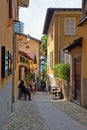 Narrow street in Bellagio on Lake Como - Lecco, Lombardy, Italy