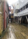 Narrow street of Bergen Royalty Free Stock Photo