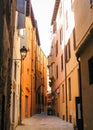 A narrow street in Bologna