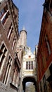 Narrow street in Bruges