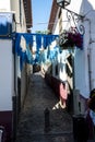 Narrow Street in Camara de Lobos is a fishing village is near the city of Funchal a