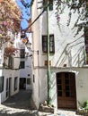 Narrow street in Catalonian touristic town