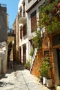 Narrow street of Chania city