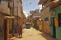 Narrow street in Colombo (Sri Lanka)