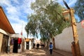 Narrow Street in the Desert Town of San Pedro de Atacama, Northern Chile