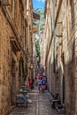 Narrow street in Dubrovnik, Croatia