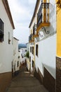 Narrow street in european city. Olvera Royalty Free Stock Photo