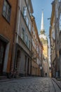 Narrow street in Gamla Stan, Stockholm, Sweden