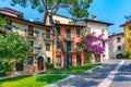 Narrow street in Gardone Riviera, Italy Royalty Free Stock Photo