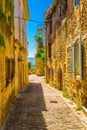 Narrow street in Gordes village in France Royalty Free Stock Photo