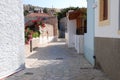 Narrow street, Halki island Royalty Free Stock Photo