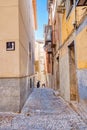 Narrow street in historic Toledo, Spain Royalty Free Stock Photo