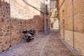 Narrow street in historic Toledo, Spain Royalty Free Stock Photo