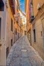 Narrow street in historic Toledo, Spain Royalty Free Stock Photo