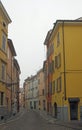 The narrow street in italian city Parma Royalty Free Stock Photo