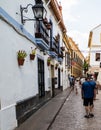 Narrow Street in the Jewish Quarter of Cordoba, Spain