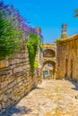 Narrow street in Lacoste village in France Royalty Free Stock Photo