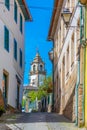 Narrow street leading to the Church of Mercy or Igreja da MisericÃÂ³rdia in viseu, Portugal