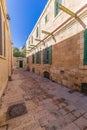 Street to the VII. station on the Via Dolorosa in Jerusalem