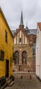 A narrow street leads to Haderslev Cathedral