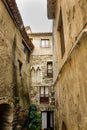 Narrow street in medeival town of Besalu