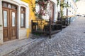 Narrow street in the medieval Portuguese City of Obidos Royalty Free Stock Photo