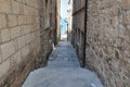 Narrow street in medieval town. Korcula, Croatia, Europe Royalty Free Stock Photo