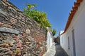 Narrow street in Monsaraz old town in Alentejo Royalty Free Stock Photo