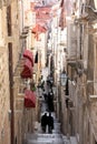 Narrow street in old city Dubrovnik, Croatia Royalty Free Stock Photo