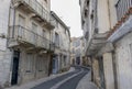 Narrow street in old franche city Niort Royalty Free Stock Photo