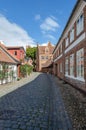 Old Narrow Street With Cobblestones Royalty Free Stock Photo