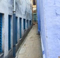 Narrow street of the old indian town Royalty Free Stock Photo