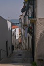 Narrow street in old Lisbon, Portugal
