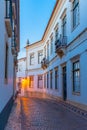 Narrow street in the old part of Portuguese town Faro Royalty Free Stock Photo