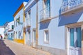 Narrow street in the old part of Portuguese town Faro Royalty Free Stock Photo