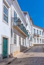 Narrow street in the old part of Portuguese town Faro Royalty Free Stock Photo