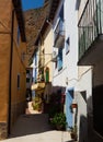 Narrow street of old spanish village Royalty Free Stock Photo