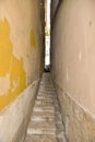 Narrow street in old town,Lisbon - Portugal Royalty Free Stock Photo