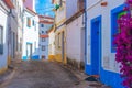 Narrow street of the old town at Portuguese town Aljezur Royalty Free Stock Photo